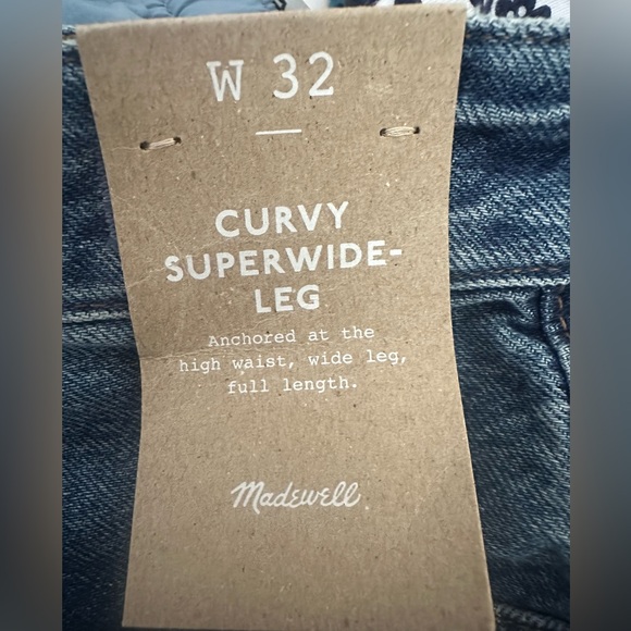 New with tags! Madewell Women’s Curvy Superwide Wide Jeans size 32 - Picture 9 of 9
